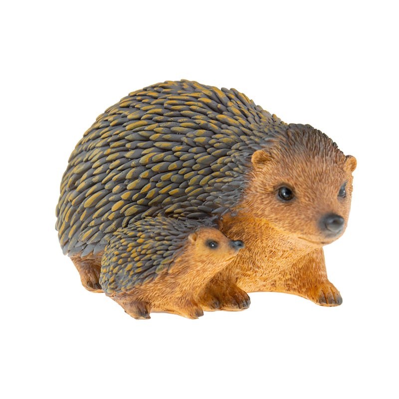 CLEVER GARDEN Cute Resin Garden Statue Decoration, Outdoor Lawn Yard Polyresin Animal Figurine Sculpture Ornament DÃ©cor, Hedgehog Family - Image 1